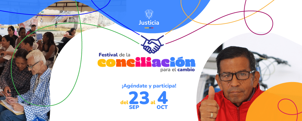 Baner festival de la conciliación para el cambio del 23 de septiembre al 4 de octubre