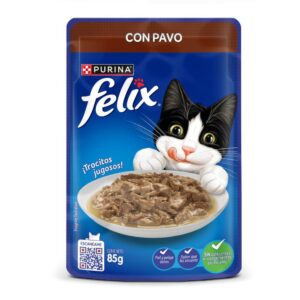 Comida Humeda Para Gato FELIX Pouch Adulto Con Pavo x85gr