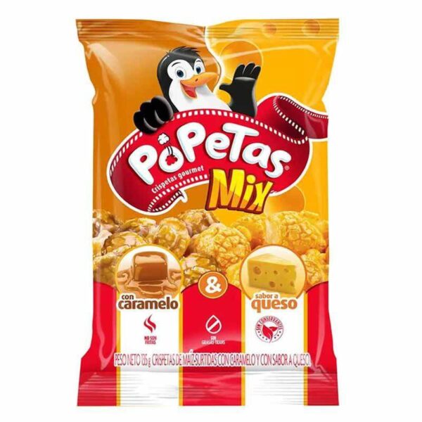 Popetas Mix Con Caramelo & Queso x121,2g