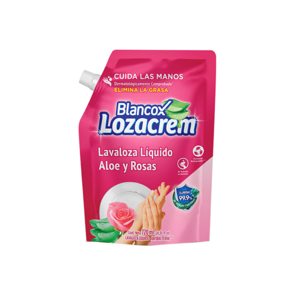 Lavaloza Blancox Lozacrem Liquido Aloe y Rosas DoyPack x720ml