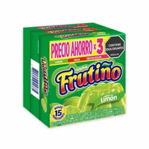 Gelatina Frutiño x3 Sabores Limón Fresa y Frutos Rojos x42g