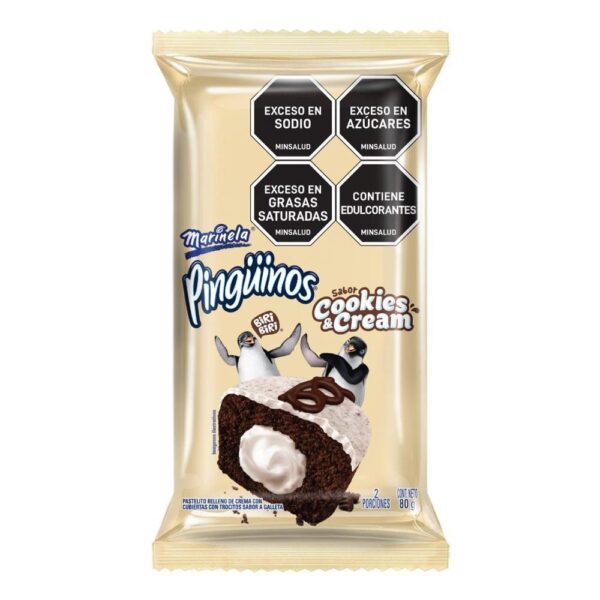 Pinguinos Marinela Bimbo Cookies & Cream 2 und x 80g