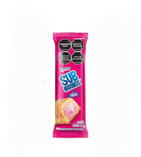 Ponque Submarino Marinera Sabor Fresa x 35g
