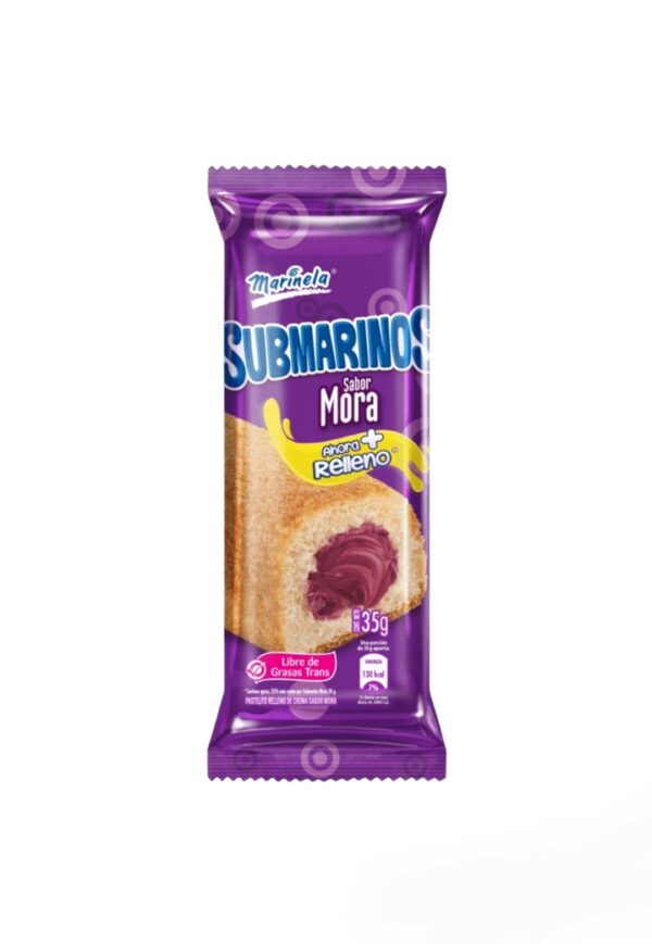 Ponque Submarino Marinera Sabor Mora x 35g