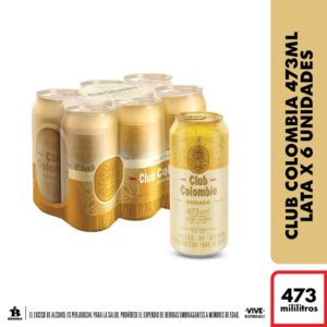 Cerveza Club Colombia Dorada Lata 473ml x 6 Unds