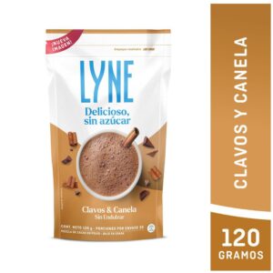 Chocolate Lyne Sin Endulzar Sabor Clavos y Canela En Polvo x120g