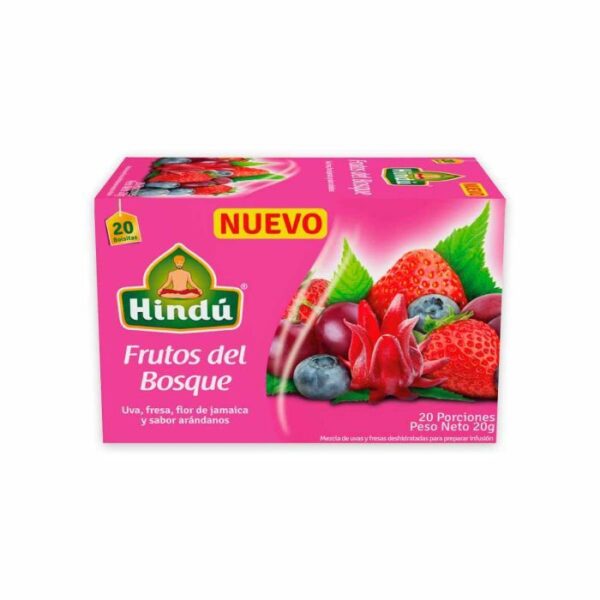 Hindú Té Infusión Frutos Del Bosque x20 Bolsitas *20g