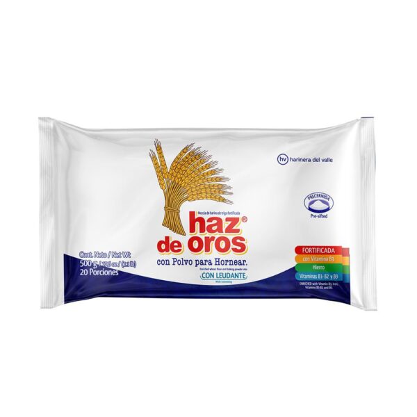 Harina De Trigo Haz De Oros Con Polvo Para Hornear x500g