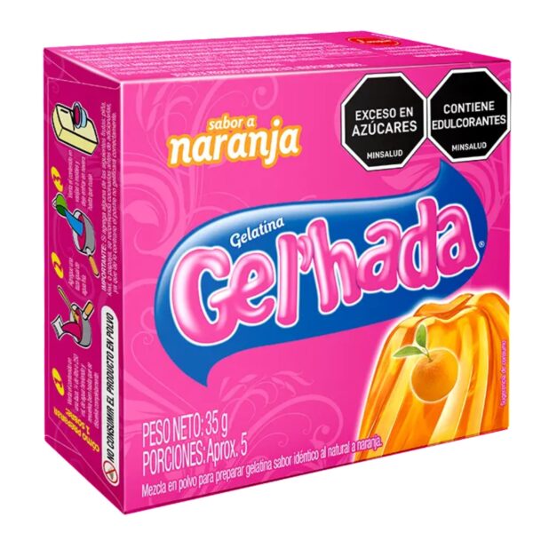 Gelatina Gel'Hada Sabor Naranja x35g