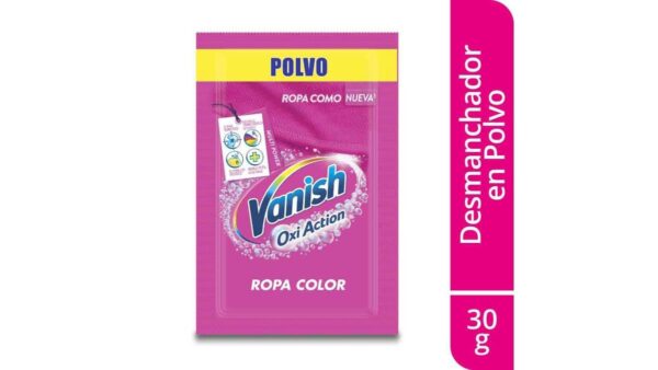 Desmanchador Vanish Oxi Action Para Ropa Color En Polvo x30g