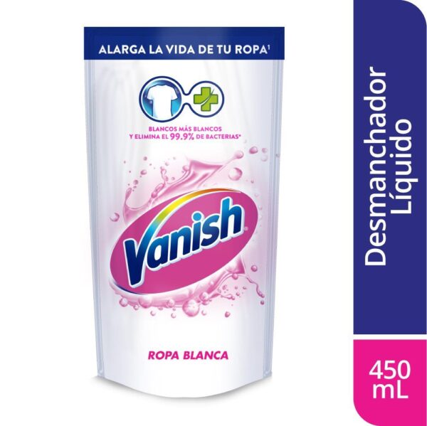 Desmanchador Vanish Para Ropa Blanca Líquido x450ml