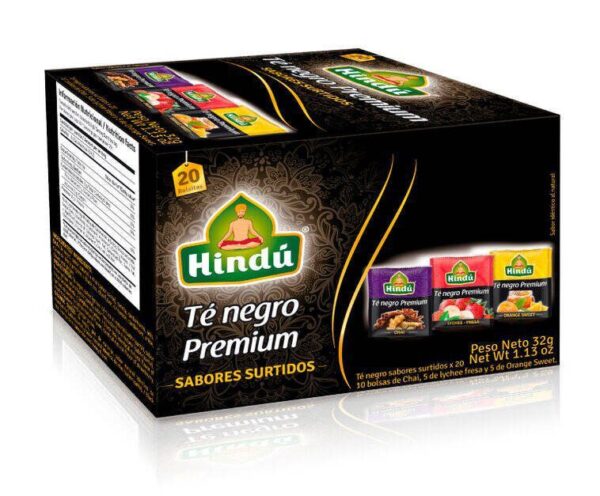 Té Negro Hindú Premium Sabores Surtidos x20 Bolsitas *32g