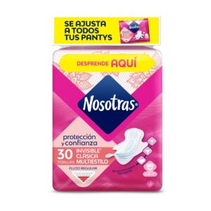 Toallas Protectoras Nosotras Multiestilo Invisible Clásica x30und