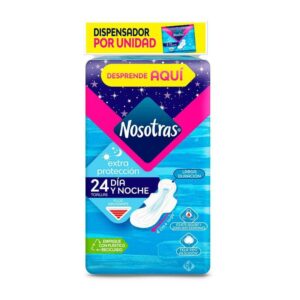 Toallas Protectoras Nosotras Extra Protección Día y Noche x24unds