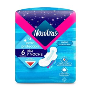 Toallas Protectoras Nosotras Extra Protección Día y Noche x6Unds