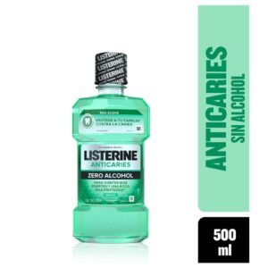 Enjuague Bucal Listerine AntiCaries Zero Alcohol Menta x500ml