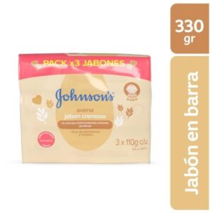 Jabón Para Bebé Johnson's Avena 3Und x110g (330g)