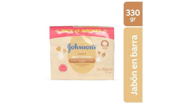 Jabón Para Bebé Johnson's Avena 3Und x110g (330g)