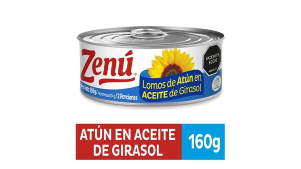 Lomos Zenú Atun En Aceite De Girasol 2 Porciones x160g