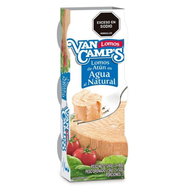 Atún Van Camp's Lomitos En Agua 3und x 80g C/U (240g)