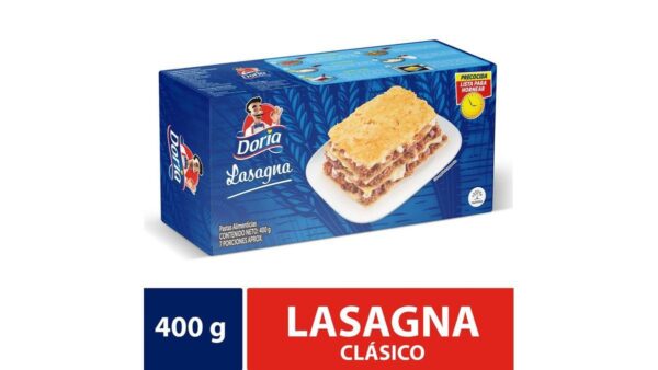 Lasagna Doria 7 Porciones Lista Para Hornear x400g
