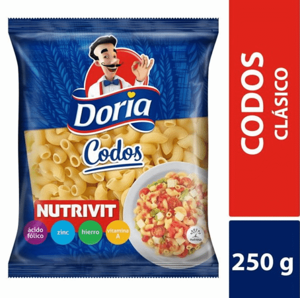 Pasta Doria Codos x250g