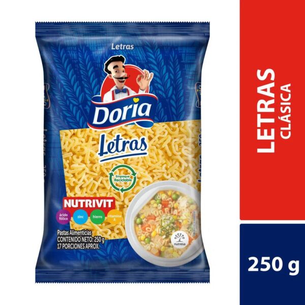 Pasta Doria Letras x250g