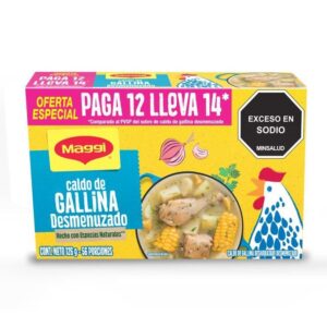 Caldo De Gallina Maggi Desmenuzado Paga 10 Lleva 12 x108g