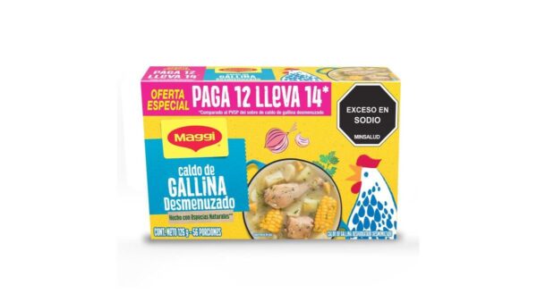 Caldo De Gallina Maggi Desmenuzado Paga 10 Lleva 12 x108g