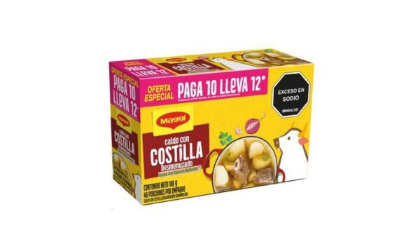 Caldo Maggi Con Costilla Paga 10 Lleva 12 x108g