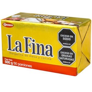 Mantequilla La Fina De Mesa y Cocina Cubo x500g