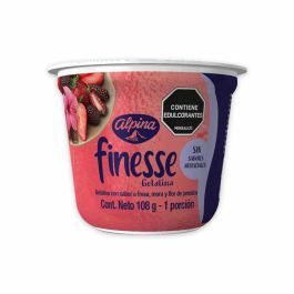 Gelatina Alpina Finesse Sabor Mora, Fresa y Flor De Jamaica x108g