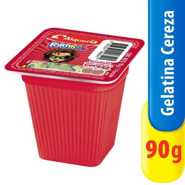 Gelatina Alquería FortiKids Sabor Cereza x90g