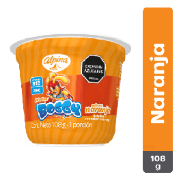 Gelatina Alpina Boggy Sabor Naranja x108g