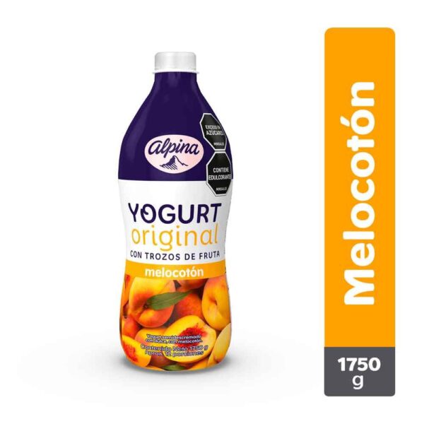 Yogurt Alpina Original Con Trozos De Melocotón x1750g