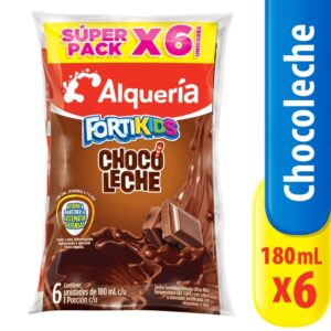 ChocoLeche Alquería FortiKids Super Pack 6und x180ml c/u