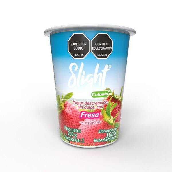 Yogurt Colanta Slight Sabor Fresa Con Probióticos x200g