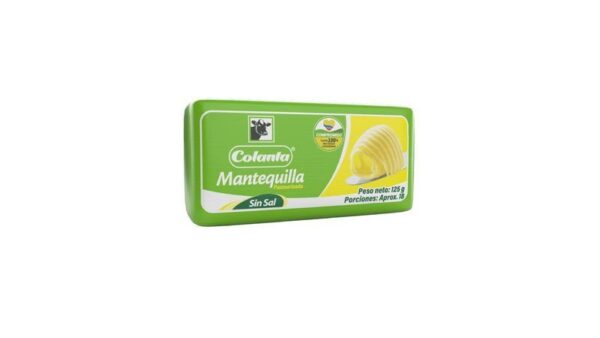 Mantequilla Colanta Pasteurizada Sin Sal Barrita x125g
