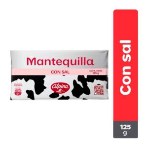 Mantequilla Alpina Con Sal Barra x125g