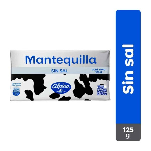 Mantequilla Alpina Sin Sal Barra x125g
