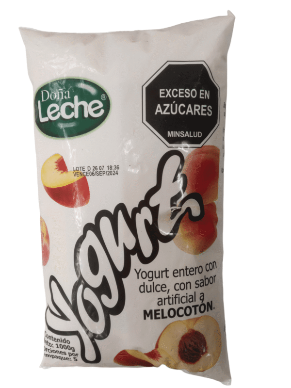 Yogurt Doña Leche Sabor Melocotón Bolsita x1000g