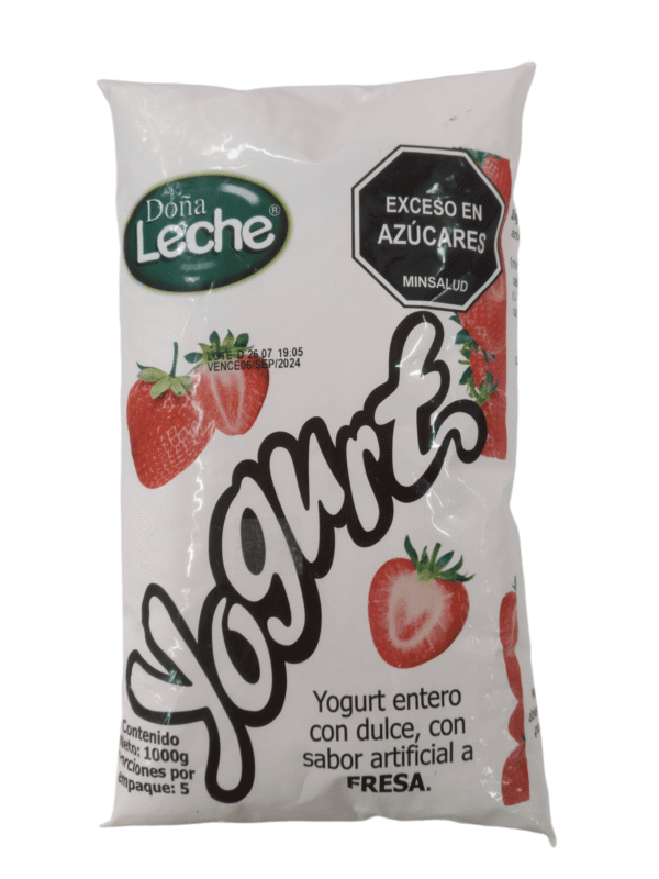 Yogurt Doña Leche Sabor Fresa Bolsita x1000g