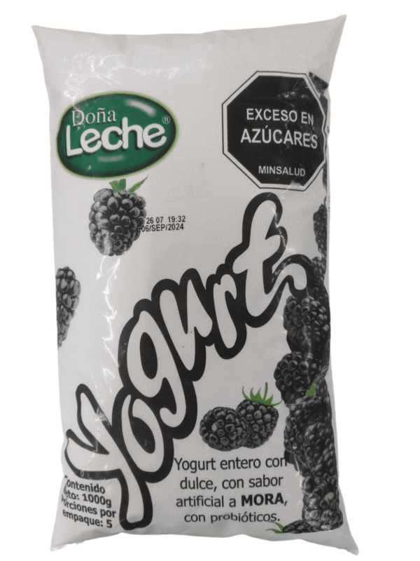 Yogurt Doña Leche Sabor Mora Bolsita x1000g