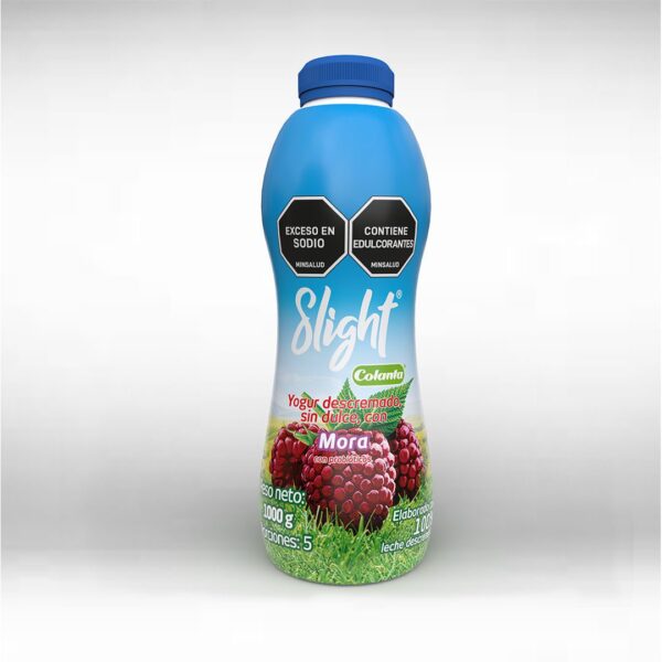 Yogurt Colanta Slight Sabor Mora Con Probióticos Botella x1000g