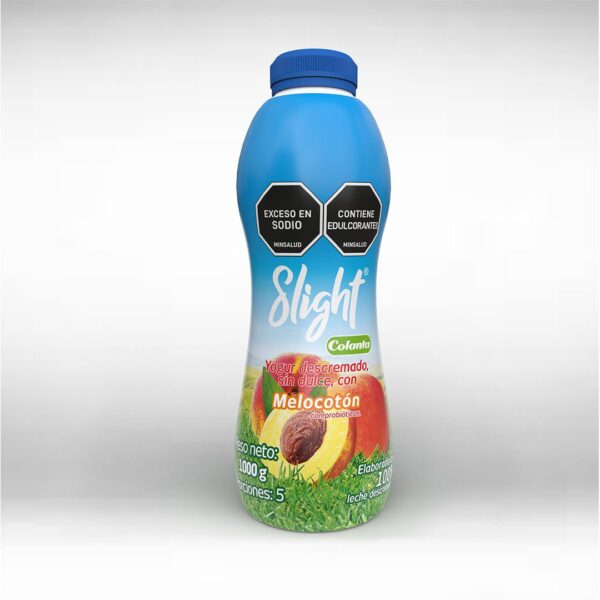 Yogurt Colanta Slight Sabor Melocotón Con Probióticos Botella x1000g