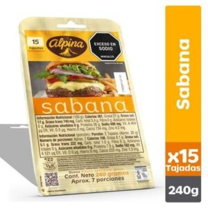 Queso Alpina Tajado Sabana x240g