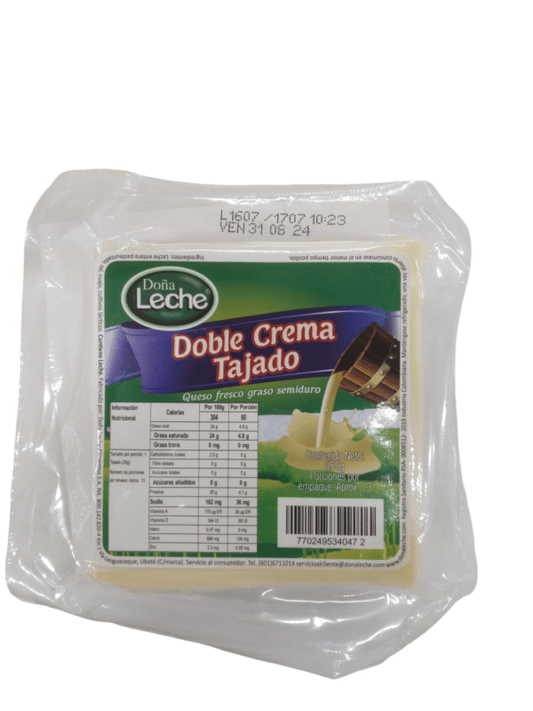 Queso Doña Leche Doble Crema Tajado x250g