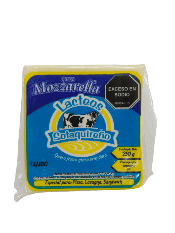 Queso Lácteos Sotaquireño Mozzarella Tajado x250g