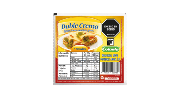 Queso Colanta Doble Crema Tajado x125g