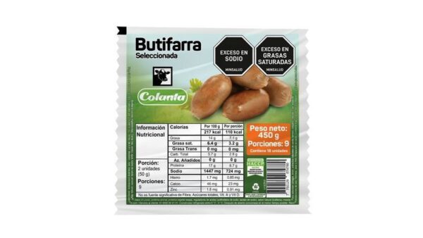 Butifarra Colanta Seleccionada 18Und x450g